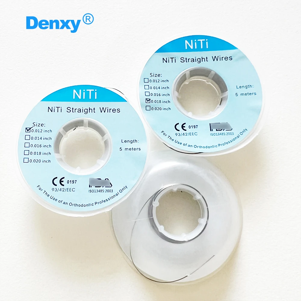 DENXY 3 Rollen/Set Kieferorthopädischer NiTi-Geraddraht 5m/Rolle Zahnspangen-Bogendraht Hochwertige Superelastische Zahnarztmaterialien – Detail 2