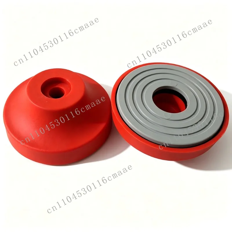 Wear-resistant rubber presser pad for woodworking machinery cylinder presses, used in panel boring and drilling machines