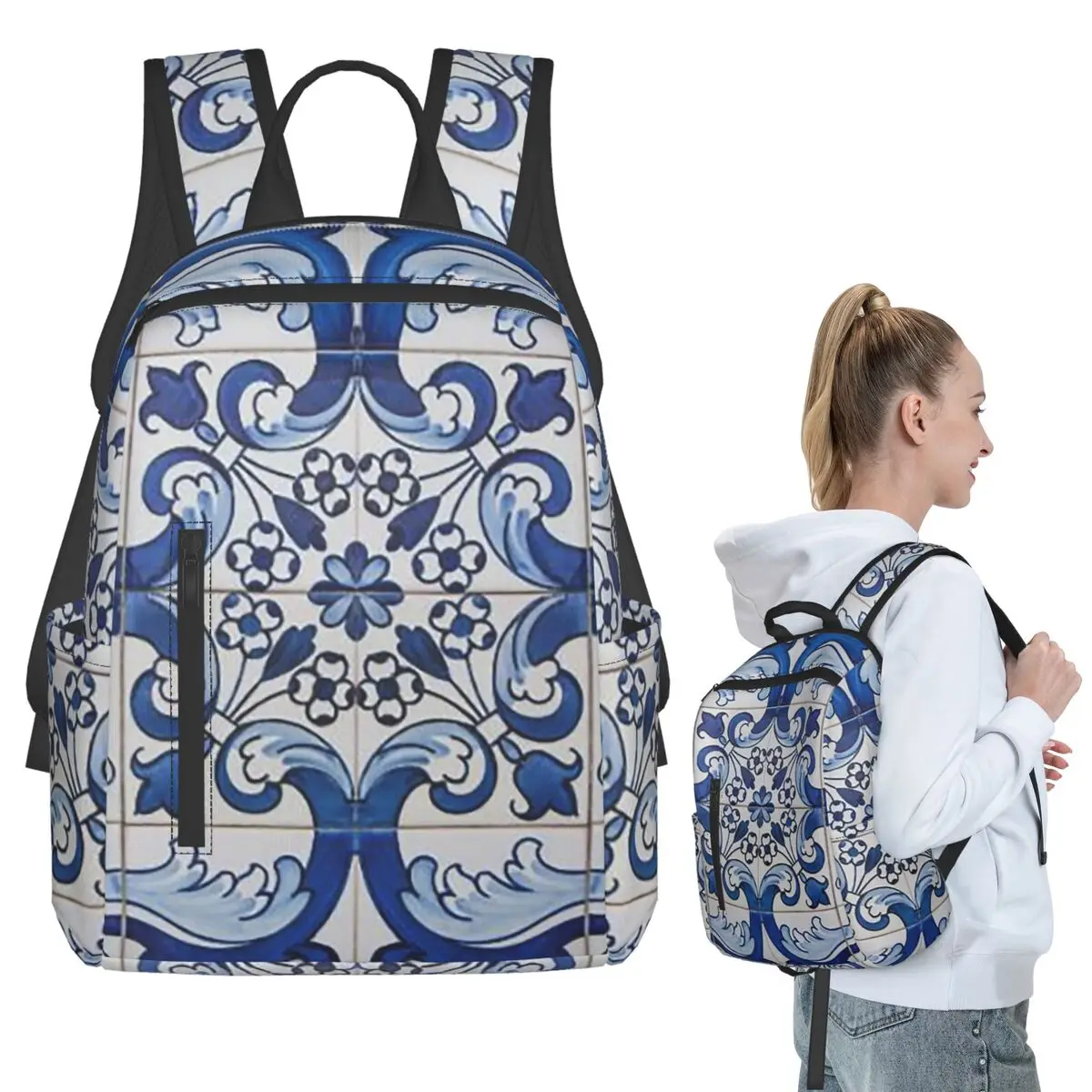 

Рюкзак Azulejo Lisbon Azulejos Lisboa, студенческая сумка для книг, детская школьная сумка, сумки на плечо для ноутбука, мужские и женские сумки
