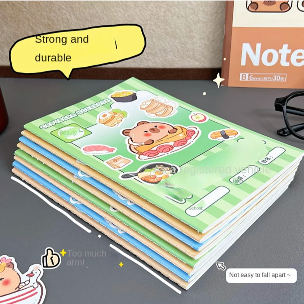 Student Stationery Capybara Notebooks Creative Homework Registration Books Workbook Subject Cartoon A5 Notebook School Supplies