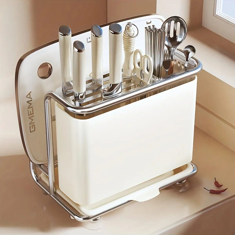 

Полка для хранения инструментов из нержавеющей стали, белая многофункциональная столешница для хранения кухонных столешниц