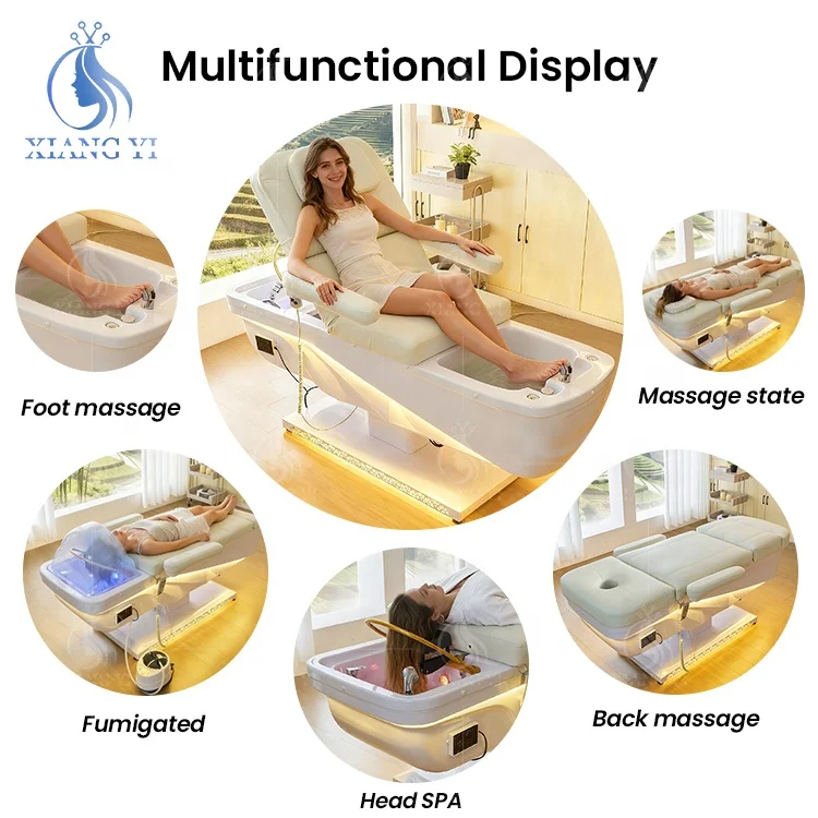 Luxury Electric Lift Hair Salon Wash Shampoo Bed Pedicure Chair Head Spa Bed - view 4
