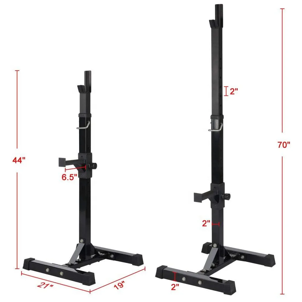 Gym Fitness Equipment Indoor Use Half Stand Rack Cast Iron Adjustable Power Squat Rack Stand