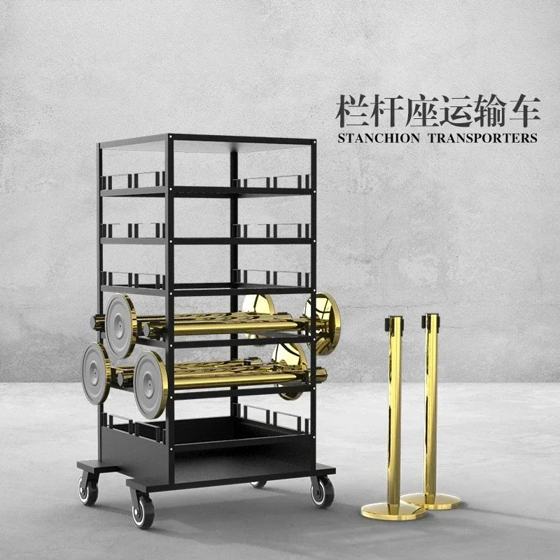 Railing seat storage  transporter can be equipped with 18 fences and movable