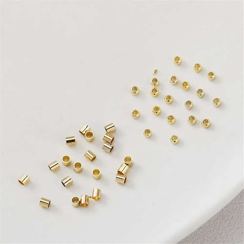 14K18K Vergulde Positionering Kraal Positionering Buis Handgemaakte DIY Armband Ketting Sluiting Gesp Sieraden Materiaal Accessoires