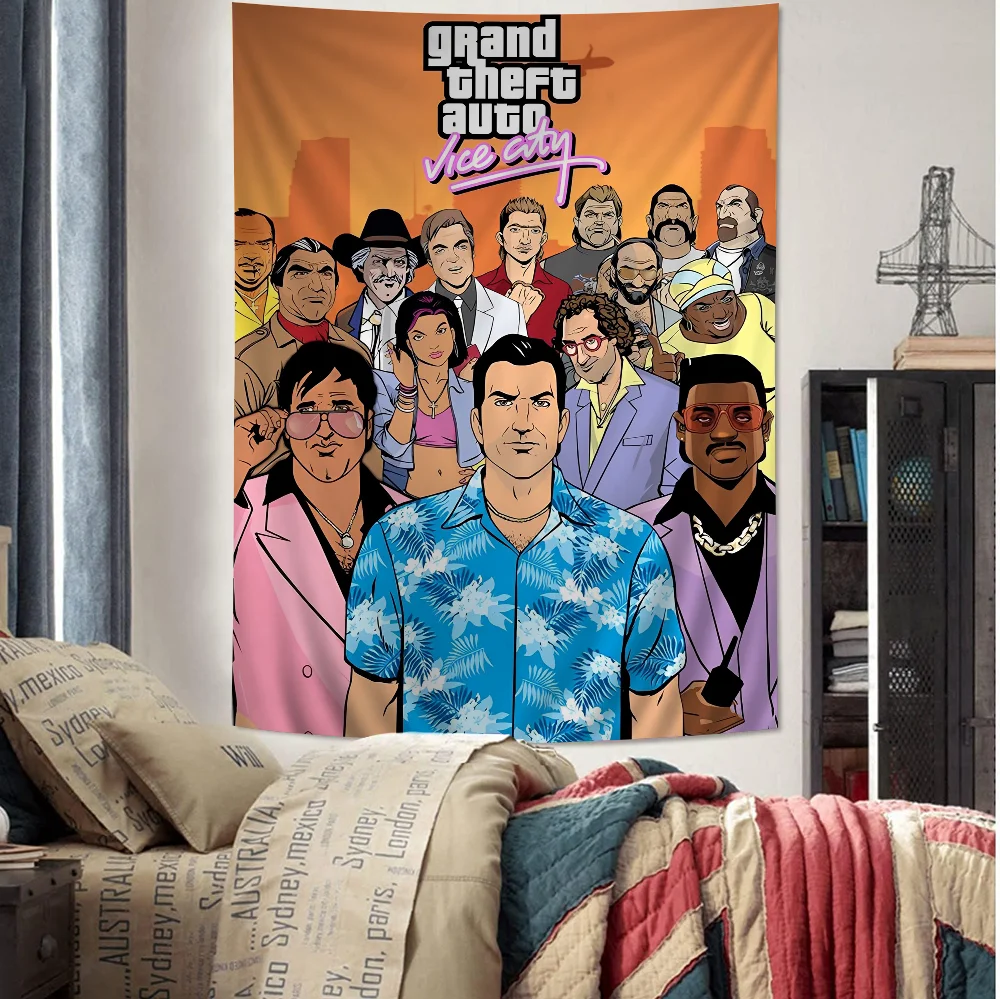 

GTA 5 Grand Theft Auto Hanging Bohemian Tapestry Hanging Tarot Hippie Wall Rugs Dorm Japanese Tapestry