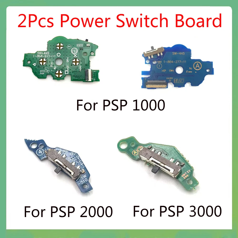 2Pcs For PSP1000 2000 3000 Power Switch Board For Sony Playstation Portable Built-in Sliding Switch Start Keys Replacement
