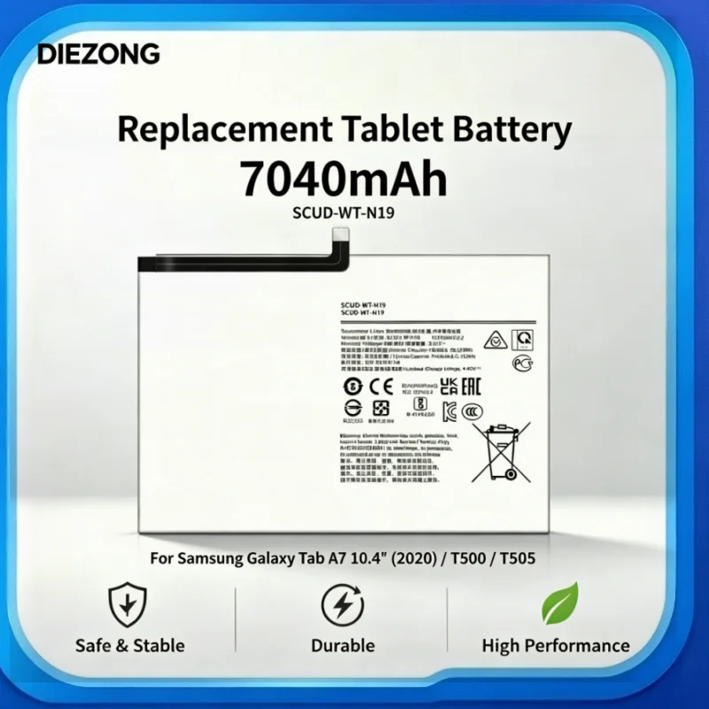 7070MAH Large Capacity SCUD-WT-N19 Suitable for Samsung Tab A7 10.4 2020/T500/T505 High‑Performance Fast Shipping