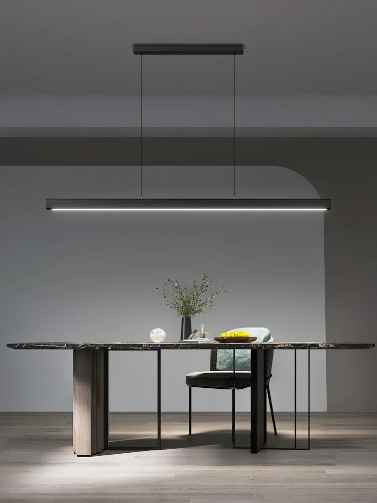 Lámpara de araña para comedor, iluminación de mesa de comedor, barra de cocina, luz LED lineal, luces colgantes modernas para restaurante