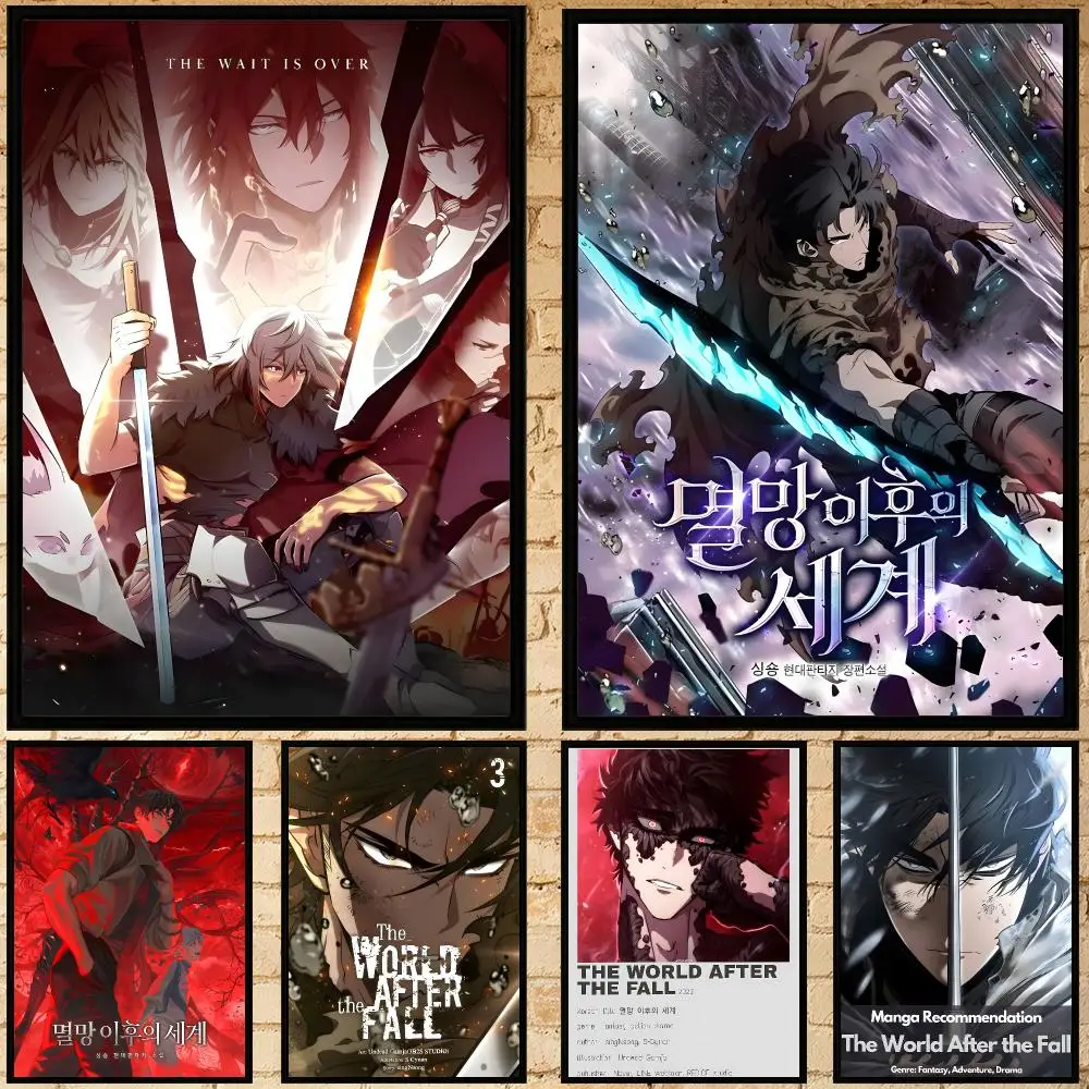 anime The World After the Fall Poster Poster HD Waterproof Self-adhesive Art Print Wall Decor for Bedroom Living Room Gift