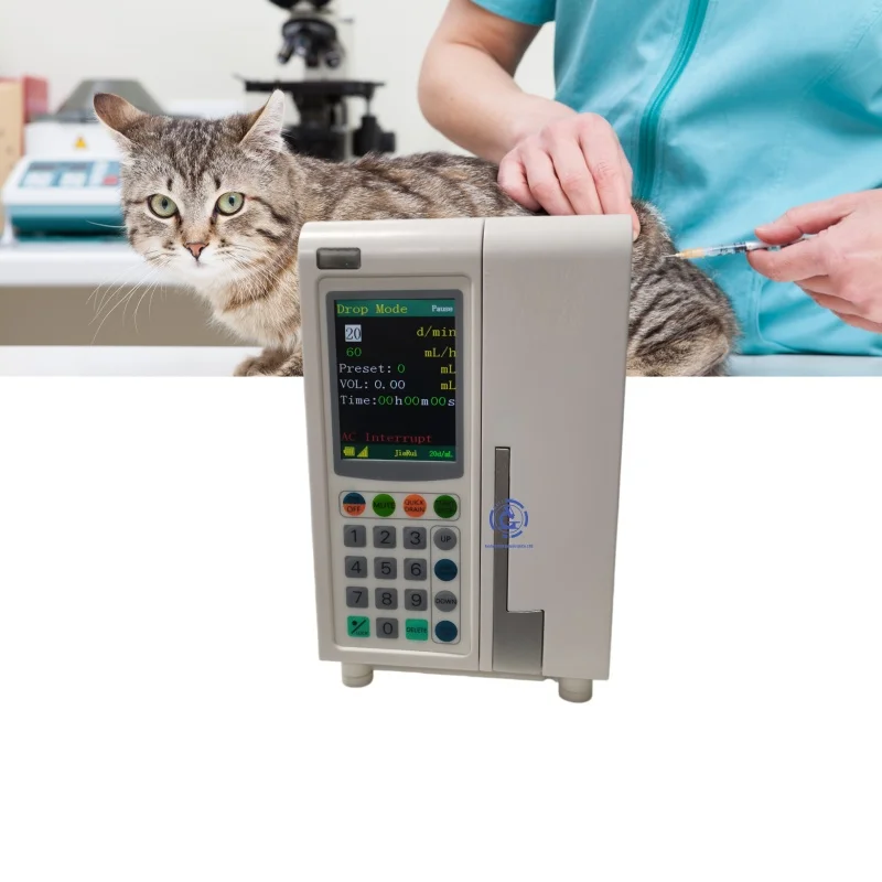 Veterinary Double Channel Syringe Pump Touch Screen Intelligent and Convenient Syringe Infusion Pump