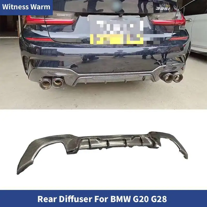 Lame de pare-choc arrière en fibre de carbone FRP, pour BMW Série 3 G20 G28 m dehors 2019 2020