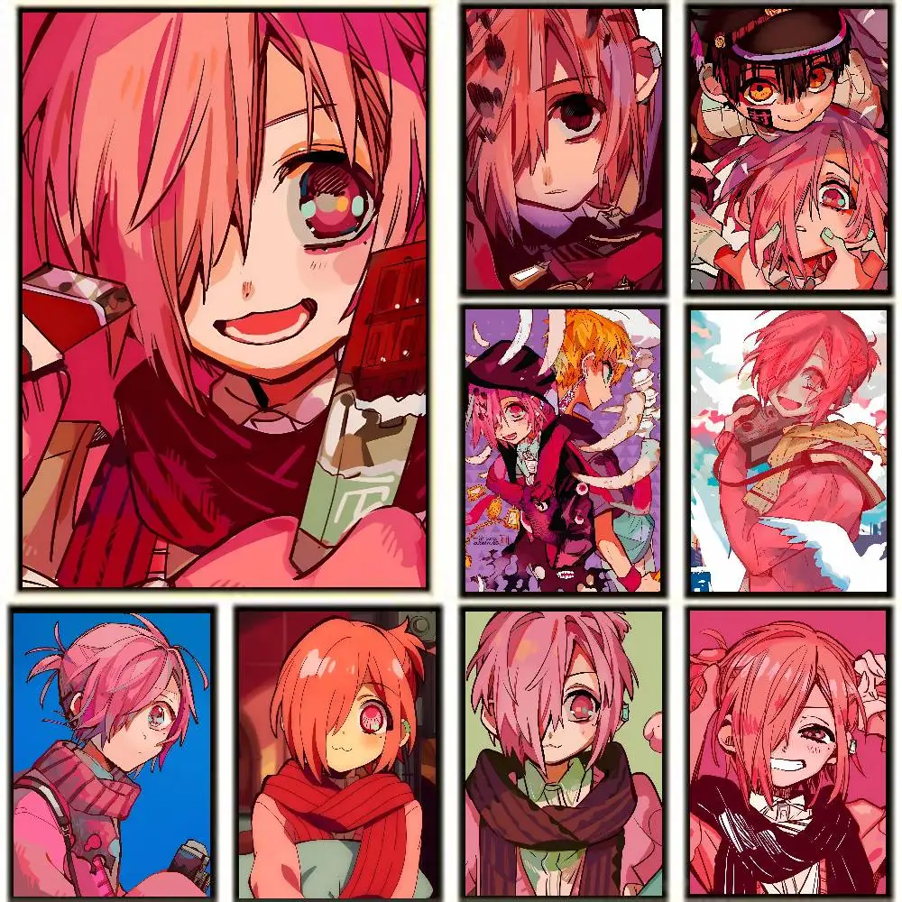 T-Toilet-Bound Hanako-kun Mitsuba Sousuke Anime Posters High Quality Self-adhesive Wall Art Decorations Color Prints Sticky
