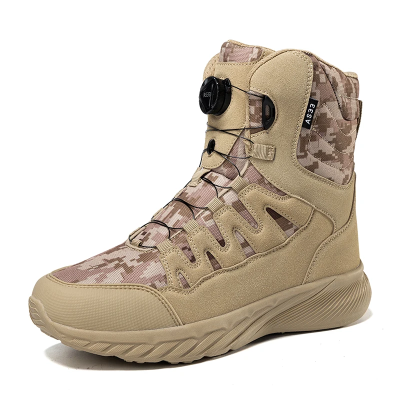 

High Quality Climbing Shoes Men's Waterproof Hiking Hunting Boots Anti Slip Outdoor Motorcycle Riding Men Boots Off-Road Shoes