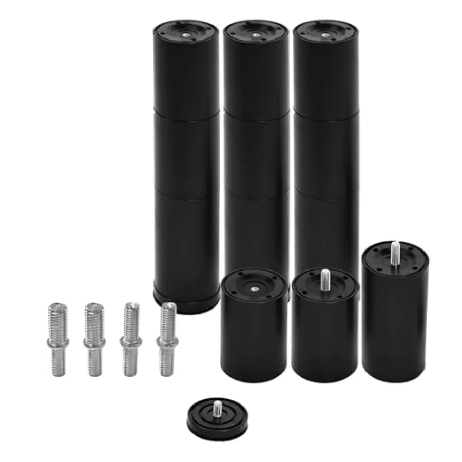 

Ножки для кровати (4 шт.) для регулируемого каркаса, с войлочным покрытием для защиты паркета, с резьбой, комплект из 4 шт.