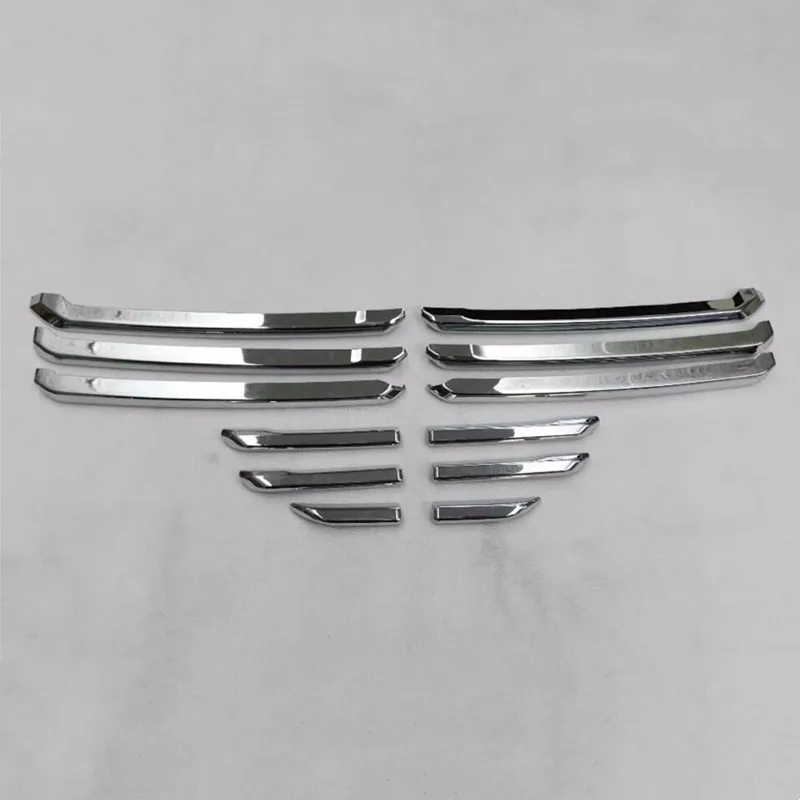 Front grille trims  grille cover for Mazda 3 2017 2018,ABS chrome,12pcs/set ,auto accessories