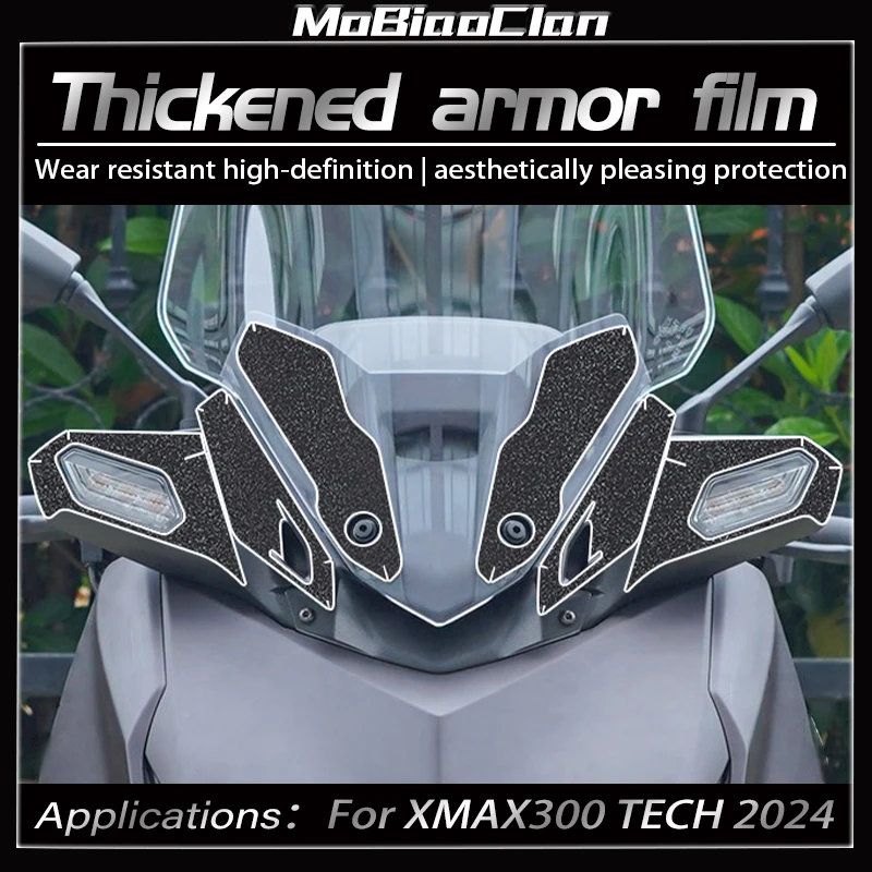 For YAMAHA XMAX300 TECH 2024 Motorcycle Thickened Armor Sticker Wear-Resistant Protective Sticker Modified Parts Accessories