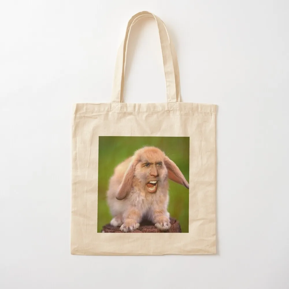 

Nicolas Cage Bunny Photoshop Tote Bag tote bag woman custom tote bag Woman shopper