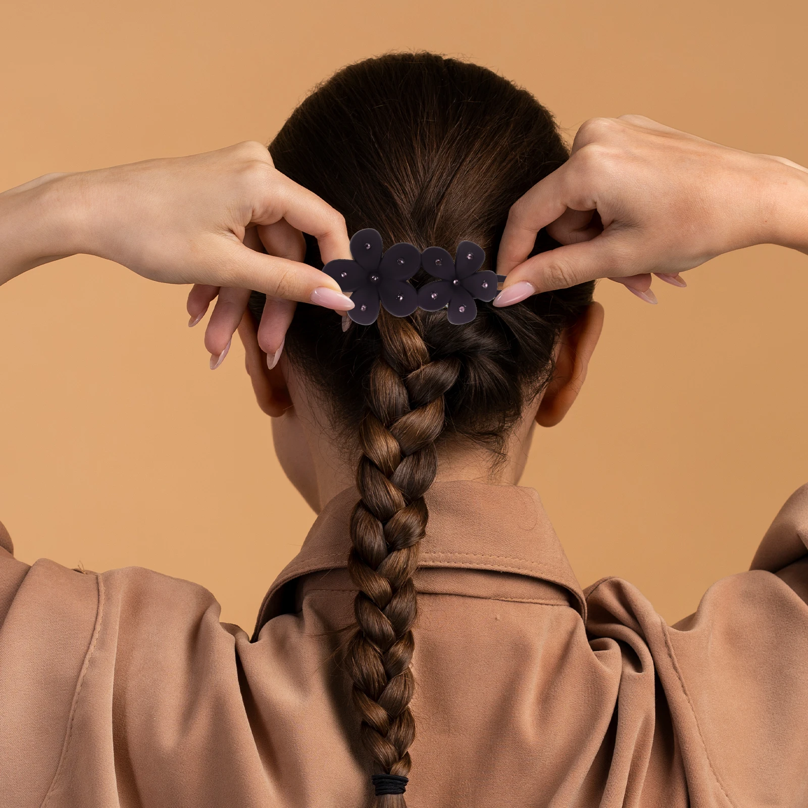 

Flower Shaped For Women Elegant Claw Flower Claw Accessories Decorative Jaw Clips Stylish Hair Clips For Thin Thick Hair Durable