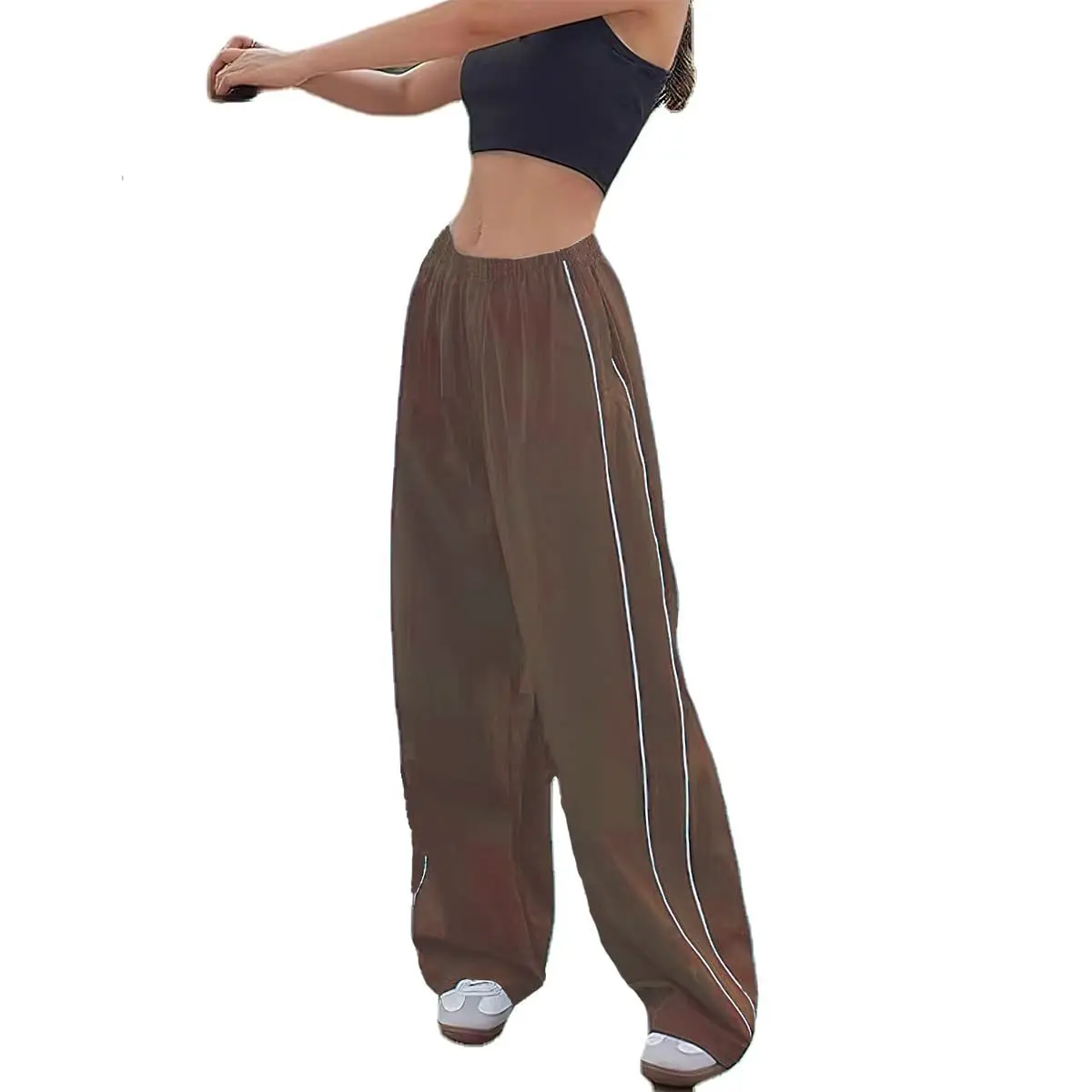 Streetwear Lässige Lange Hosen für Damen Europäisch-Amerikanischer Spicy Girl Stil Neue Kordelzug-Hose mit Elastischem Bund in Mehreren Farben Modische Hosen – Detail 4