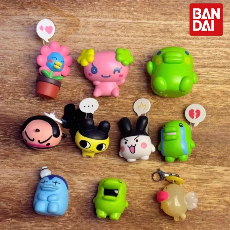 

Bandai Tamagotchi Gashapon Emotion Mini Figures Collectible Desktop Decor Featuring Happy Sad Angry Expressions Collector's Gift