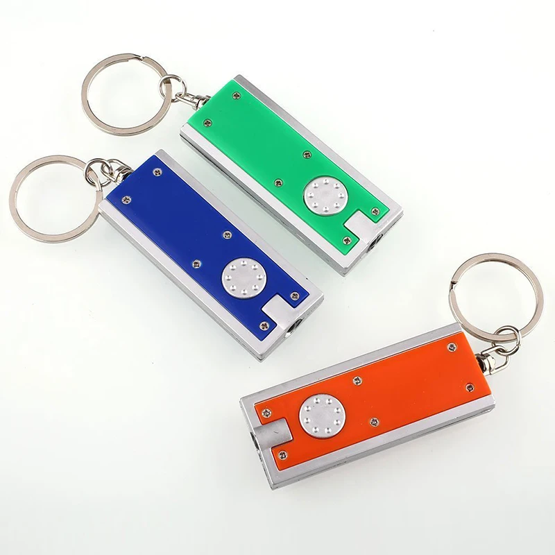 1pc Mini LED Keychain Flashlight Key Chain Keyring Light Lamp Torch Search Outdoor Astigmatism Light Led Flashlight 5 Colors