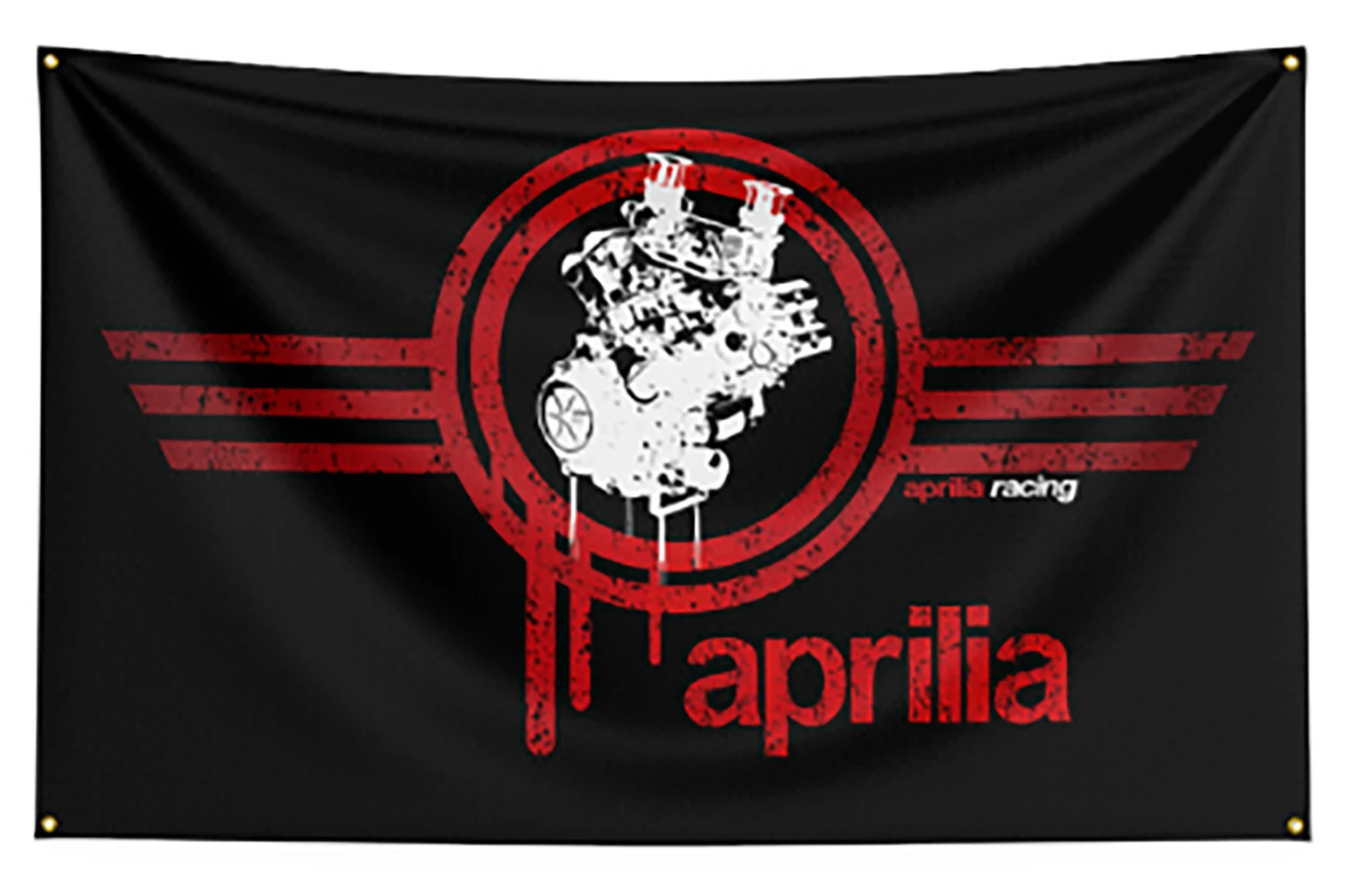 FLAGDOM-Bandeira Aprilia, Poliéster, Banner Impresso Motocicleta, Decoração, 90x150cm, 3x5ft