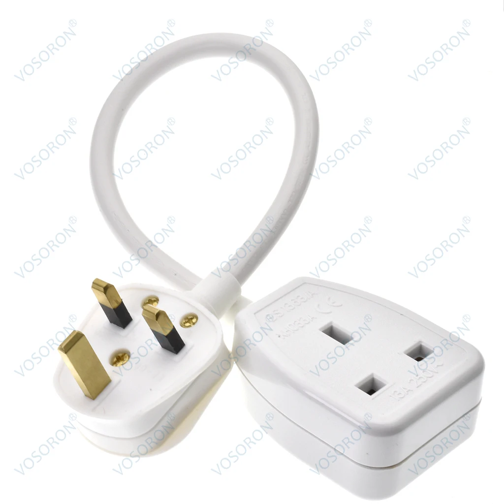 UK 3 Prong Extension Power Cord,IEC UK Male Plug to Female Outlet Socket HongKong Singapore Power Cable Extented