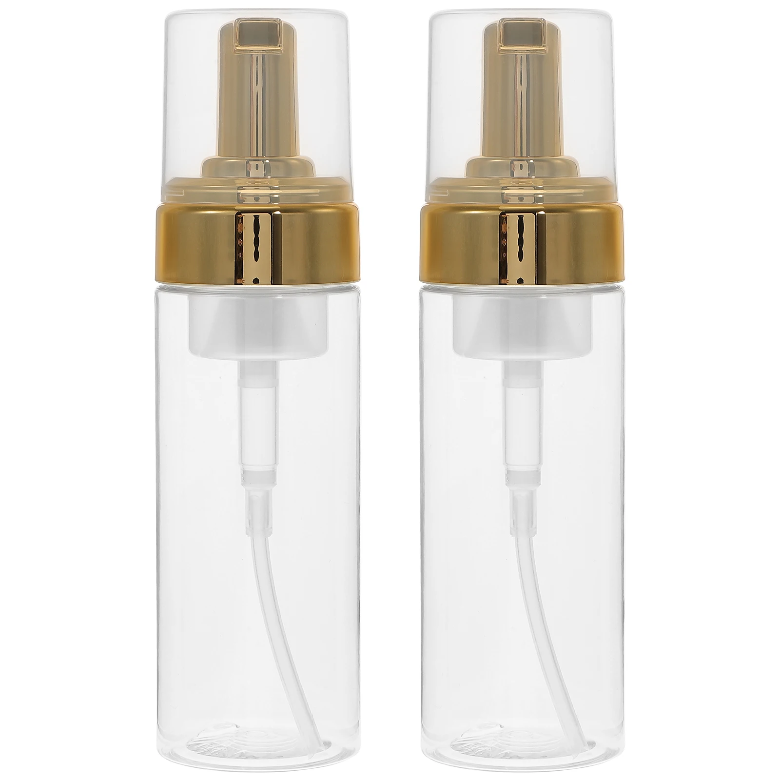 

2pcs Frosted Refillable Pump Bottle Dispenser Travel Skincare Empty Toiletry Lightweight Airtight PET Plastic