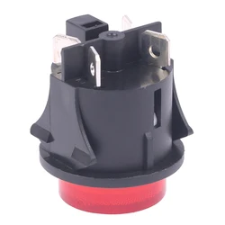 1Pc 4Pins Touch Schakelaar Rode Drukknop Schakelaar Tuv Certificering Elektrische Tuimelschakelaar Met Licht Stopcontact Schakelaar PS18-16