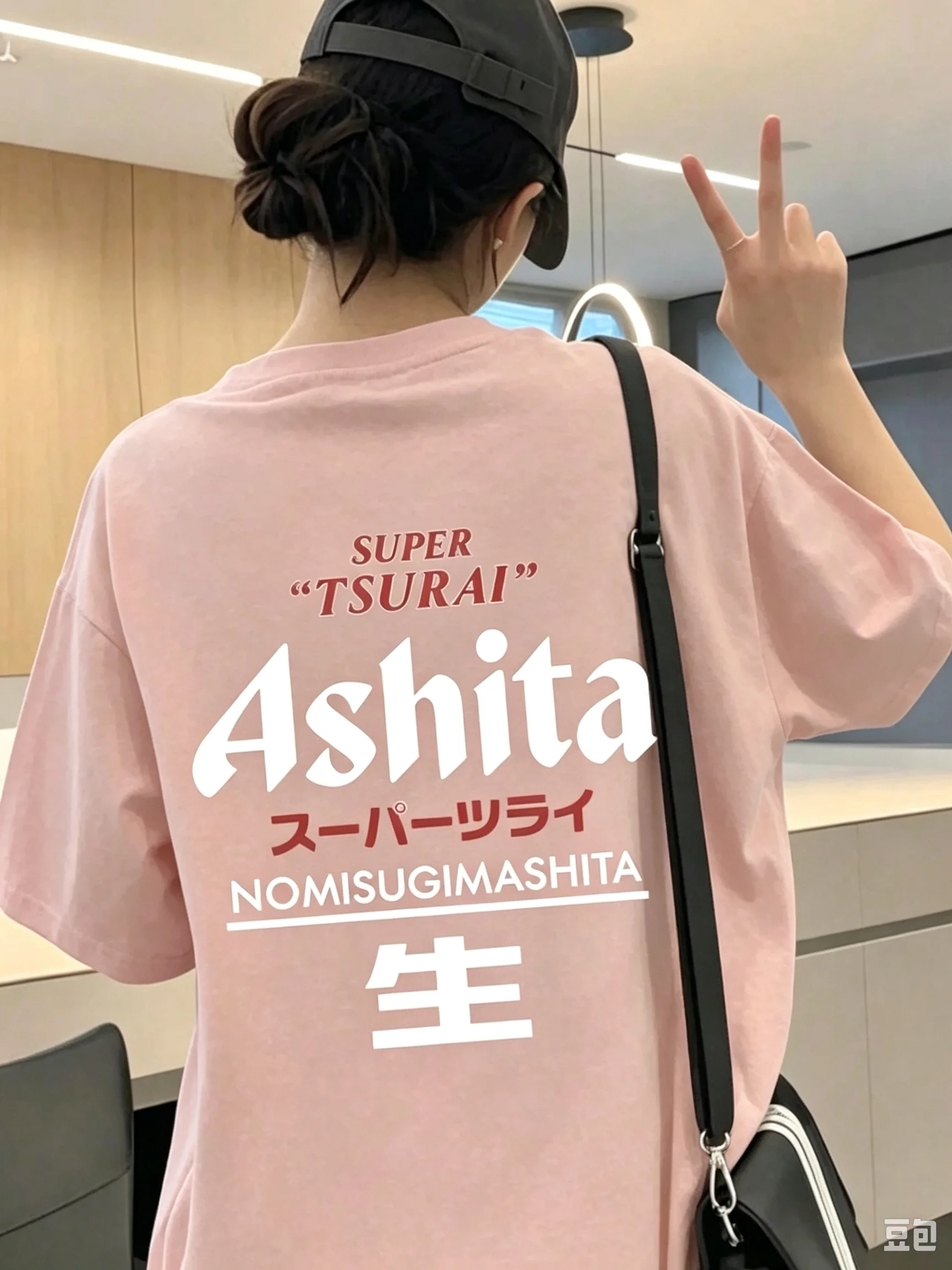2026 Summer Loose Graphic Cotton T‑Shirt For Adults Kids Japanese Multi Letter Back Print Retro Street Short Sleeve Tee