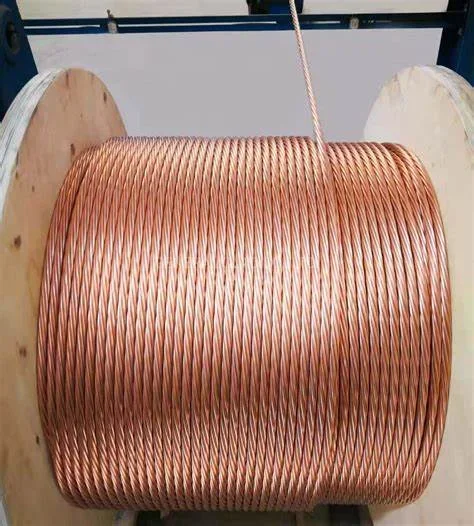 Cavo di rame mulino a filo bacca 99,99% C11000 Cavo di filo di rame Cavi elettrici nudi