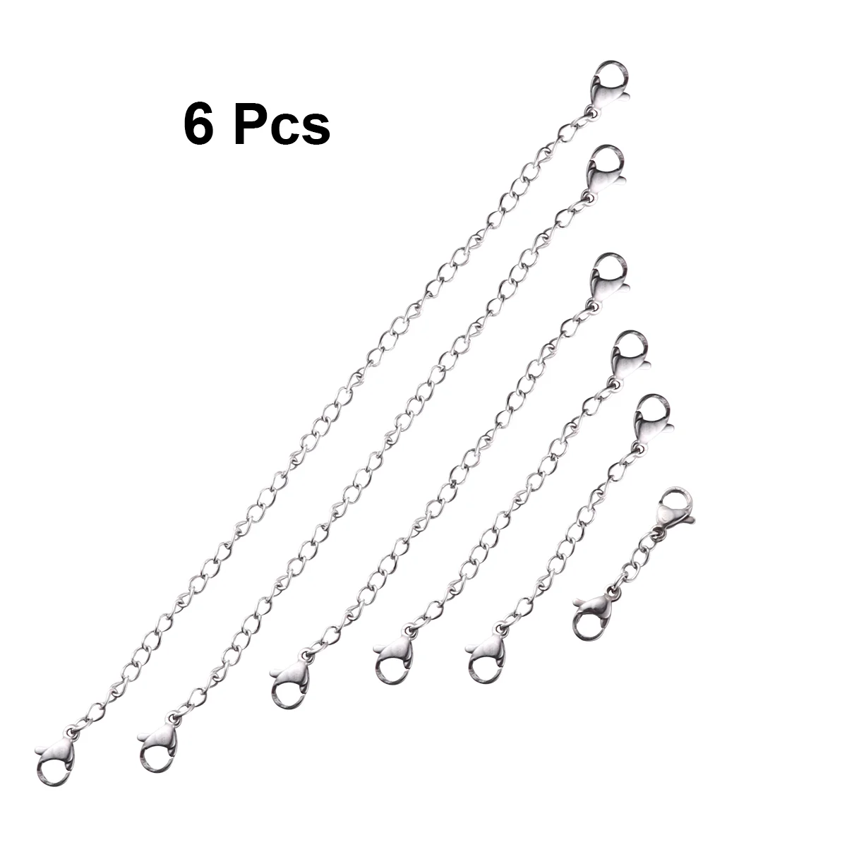 

Chain with Clasp Buckles Lobster Extender Necklace Extension Bracelet Silver Chains