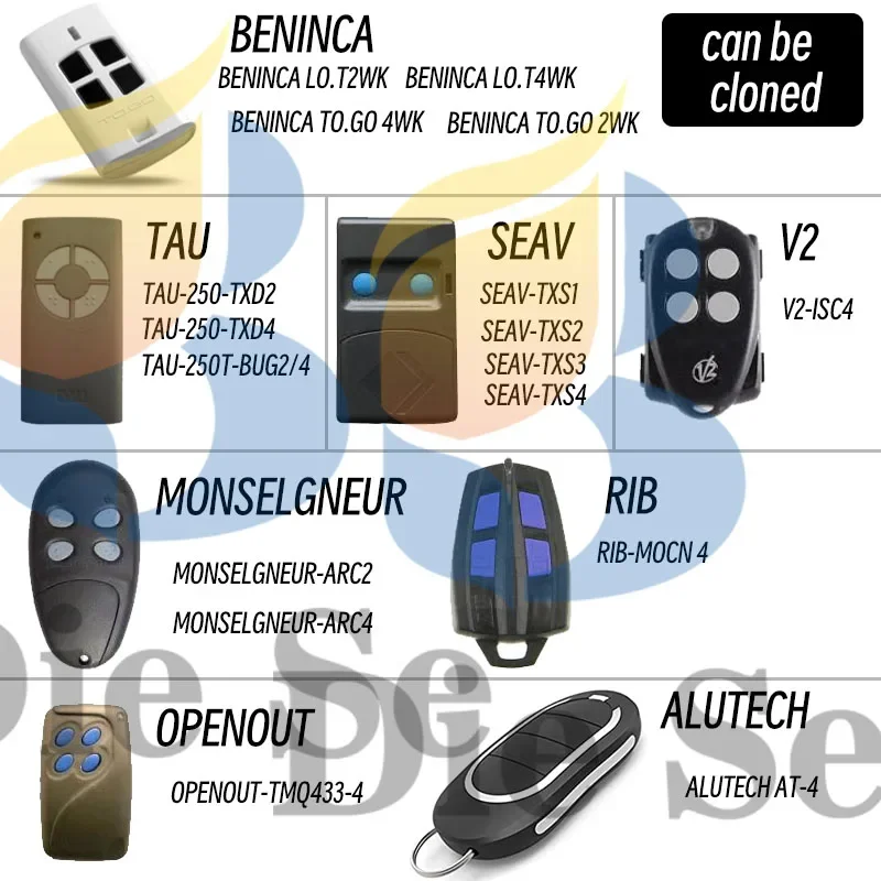 Diese RF Clone Remote Control 433Mhz 4 Button Copy Transmitter Can Copy Fixed Learning Code Remotes Doorhan Nice Came