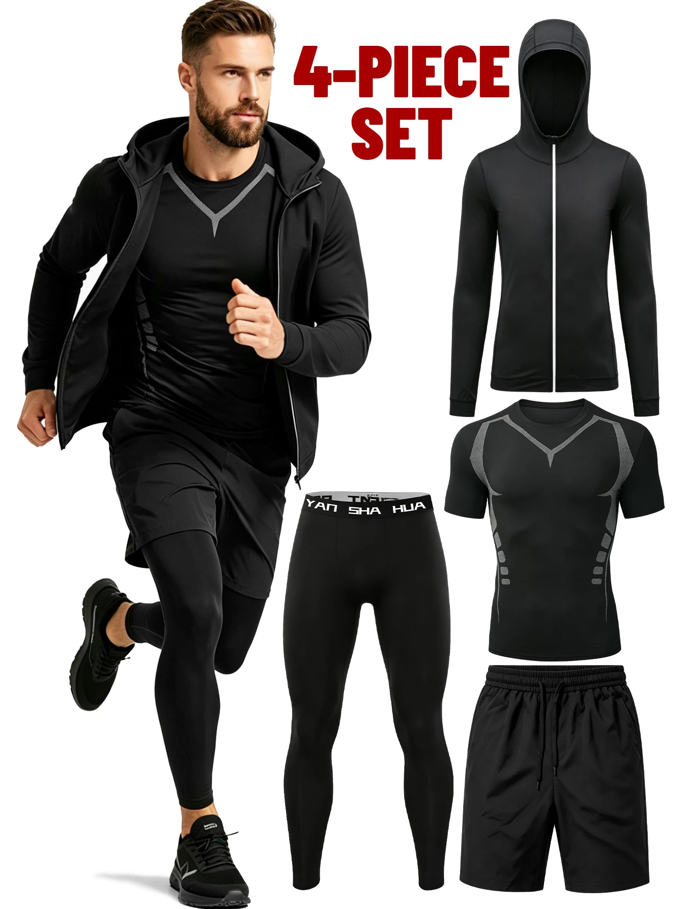 T Shirt Tight Fit - Questa tuta da uomo in quattro