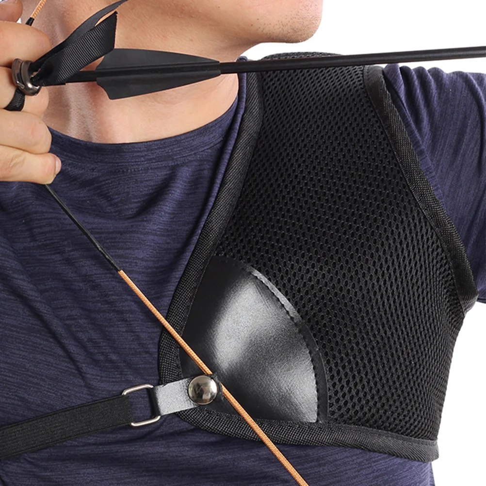 النايلون الرماية الصدر الحرس خفيفة الوزن دائم منحني حامي الكتف تنفس مريحة الرماية غطاء الصدر الصيد #4