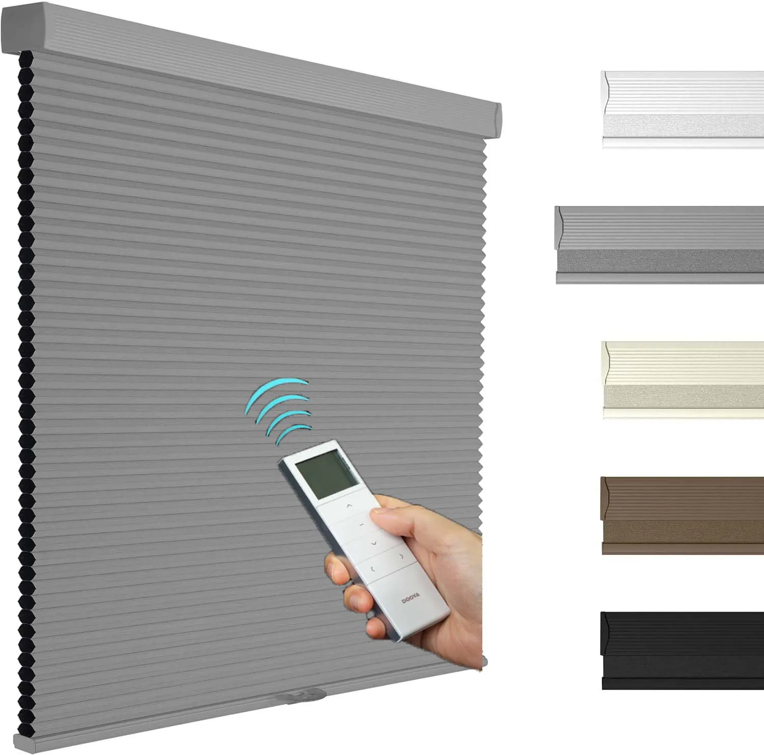 Modern Smart Motorized Wifi Remote Control Cordless Honeycomb Blind Battery Powered Honeycomb Curtain Blinds