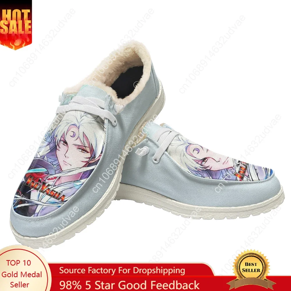 

Inuyasha Sesshomaru Casual Shoes Plush Flat Shoe Men Woman Breathable Casual Indoor Outdoor Lightweight Footwear Custom Shoe