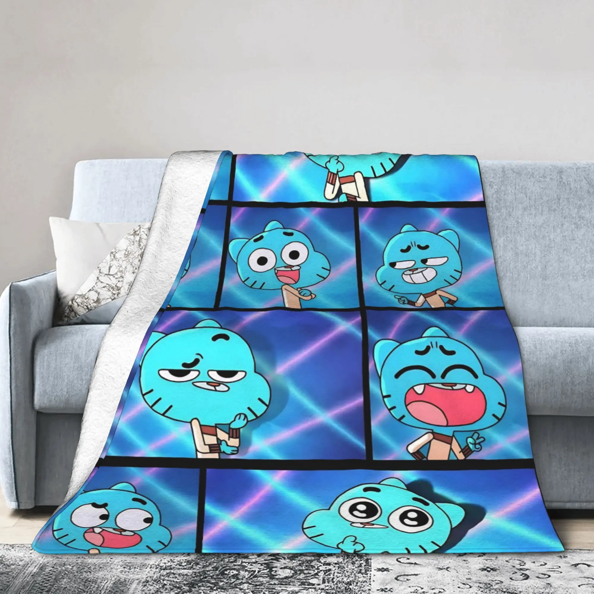 Gumballs Knitted Blankets Fleece Super Warm Throw Blankets for Outdoor Travel Bedspread