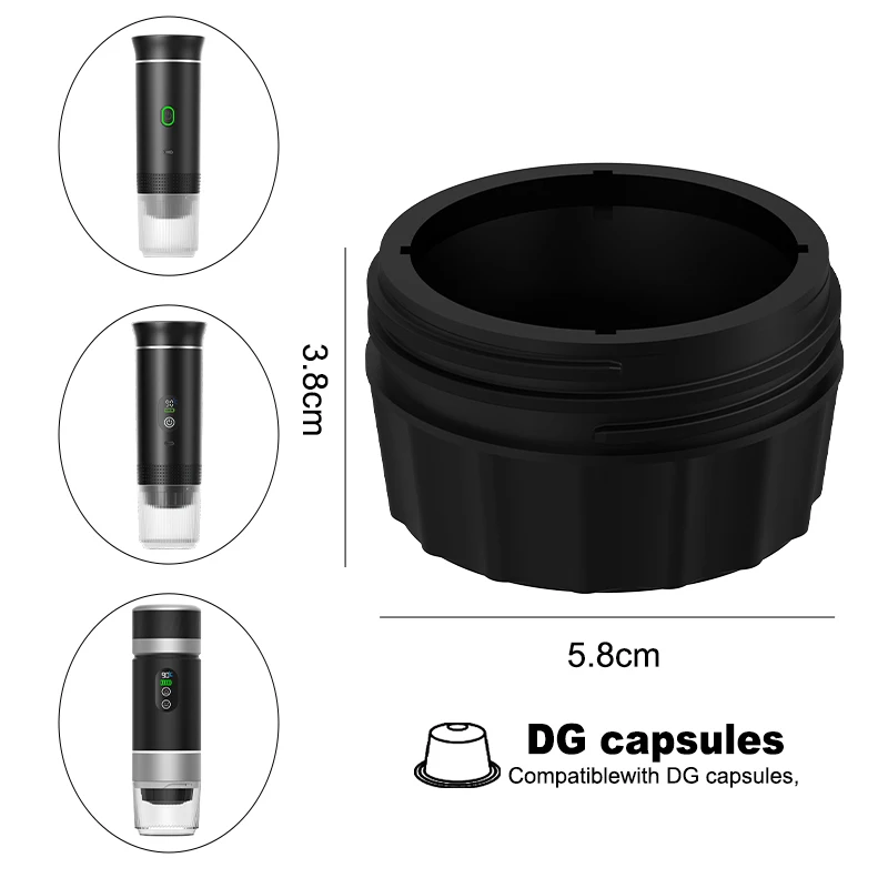 DENOKIN 51 mm roestvrijstalen koffiefiltermand koffiepoederkom voor draagbare espressomachineaccessoires