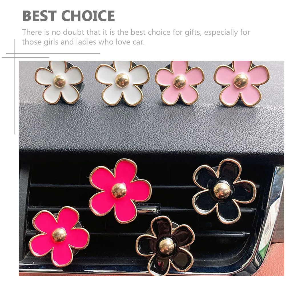 

6Pcs Premium Car Air Freshener Clip Decorative Flower Design Vent Clip for Car Decor Conditioner Outlet Decoration