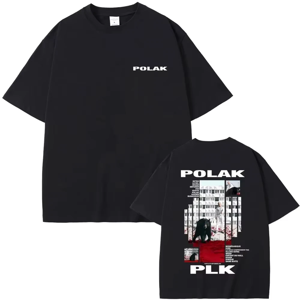 مغني الراب Plk Polak الجرافيك القطن تي شيرت الرجال النساء الهيب هوب موضة موسيقى البوب تي شيرت الرجال عادية خمر تي شيرت الشارع الشهير