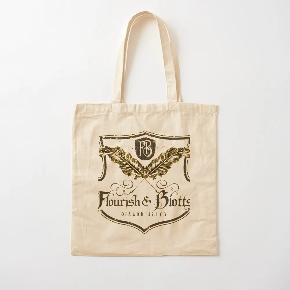 Flourish and Blotts Shirt Tote Bag university shopper bag Shopper handbag Fabric bag Canvas Tote