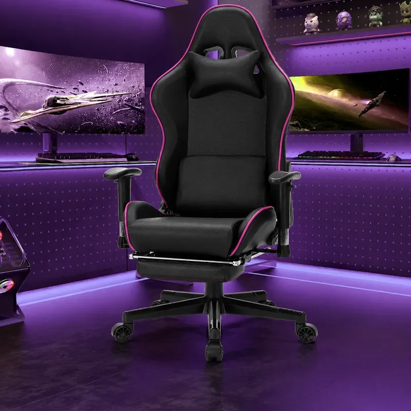 Ergonomic Gaming Chair Computer Office Seat Cat Claw Leather E-Sports Chair for Sedentary Game Playing Internet Cafe Home Use