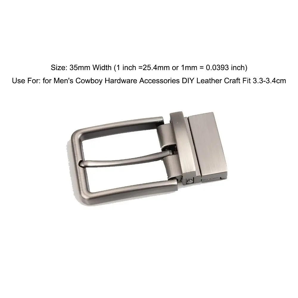 دائم استبدال الكلاسيكية حزام أبازيم واحدة الشق الحرفية DIY نهاية بار عارضة سبائك الزنك 35mm دبوس مشبك