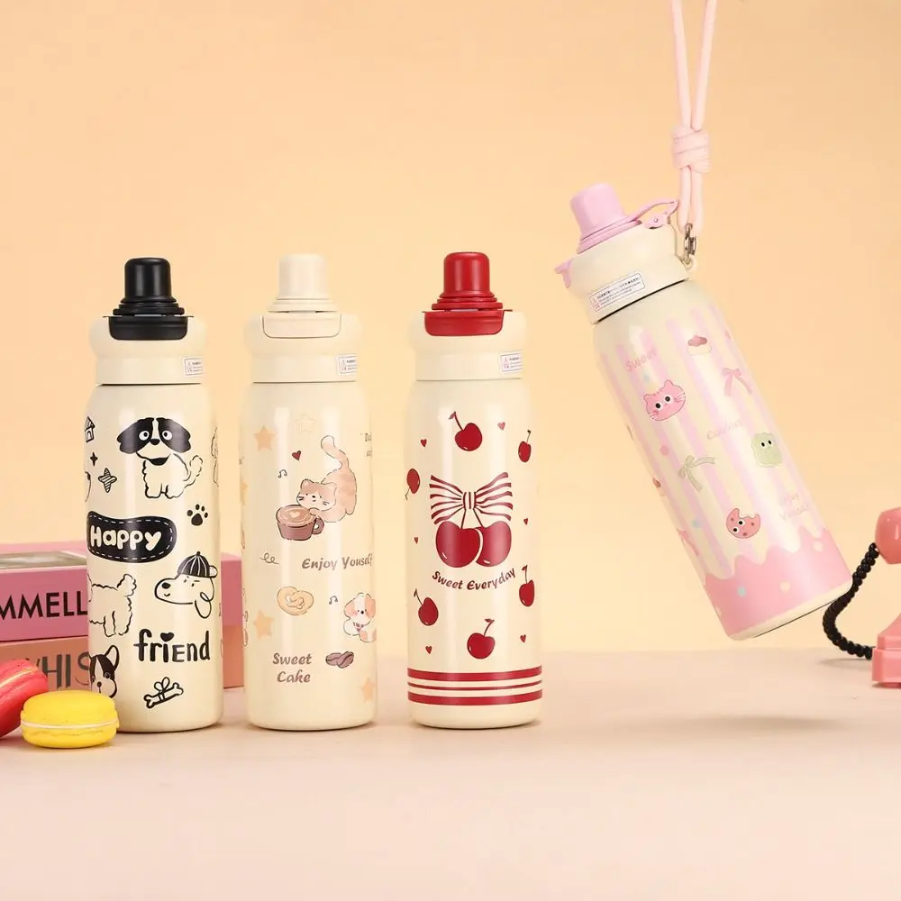 

Cute 620ML Vacuum Cup High-Capacity with Straw Insulated Cup Insulation Or Cooling 316 Stainless Steel Cup for Boys and Girls