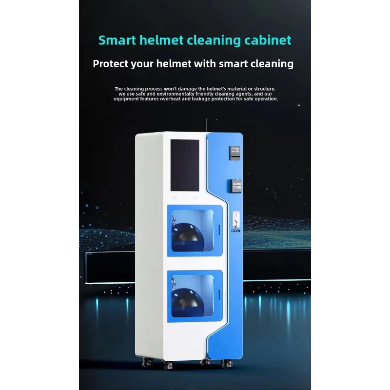 Self Service Helmet Cleaning Machine Manufacturer Automatic Helmet Washing Vending Helmet Dry Cleaning Machine Customized