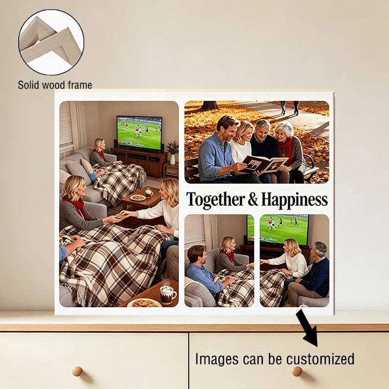 Custom Family Photo Canvas Wall Art Personalized Couple Parent Child Memory Decoration