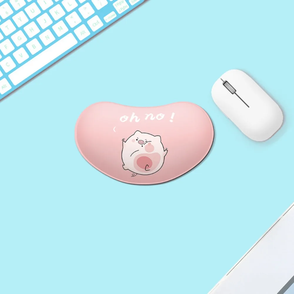 Comfort Cartoon Mouse Pad Wrist Rest Rubber Anti-slip Cute Wrist Rest Pad Creative Kawaii Anti-skid Mouse Wrist Rest Pad Men