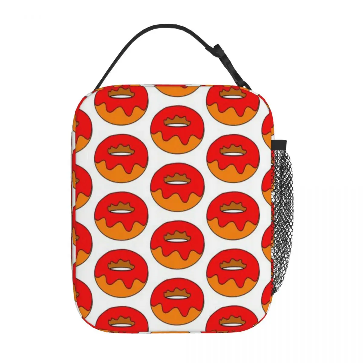 Hot Sale Red Donut Preppy Food Cooler Bag Car Travel Waterproof Lunch Bag